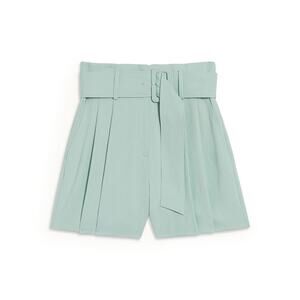 Sandro 'Artus' Green Belted High Rise Shorts Size L